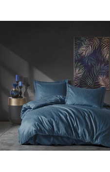 Çift Kişilik Saten Nev Takımı Elegante Stripe Mi Çok Renkli