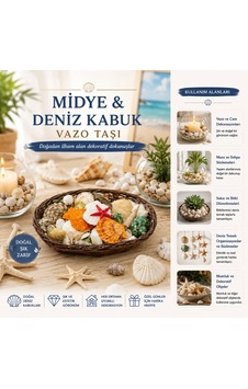 Oval Ahşap Sepet Renkli Mix Midye - Deniz Kabuk Vazo Taşı 5705 Çok Renkli Oval Ahşap Sepet Renkli Mix Midye - Deniz Kabuk Vazo Taşı 5705 Çok Renkli
