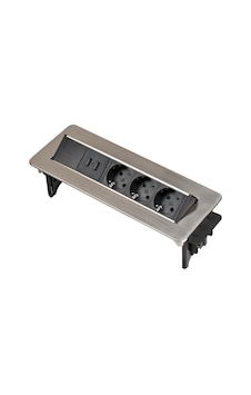 Brennenstuhl Ofis ve Mutfak Masasına Ayarlanabilir 2xUSB 3'lü Priz Siyah Brennenstuhl Ofis ve Mutfak Masasına Ayarlanabilir 2xUSB 3'lü Priz Siyah