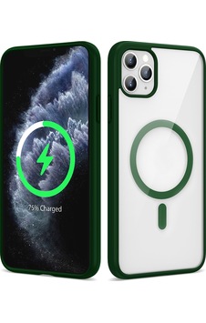 Apple Uyumlu iPhone 11 Pro Max Kılıf M-safe Wireless Şarj Özellikli Silikon Zore Ege Kapak Koyu Yeşil Apple Uyumlu iPhone 11 Pro Max Kılıf M-safe Wireless Şarj Özellikli Silikon Zore Ege Kapak Koyu Yeşil