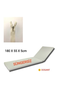 Dogant Süngersiz Şezlong Minderi Kılıfı Krem Fermuarlı 185 55 5 Dogant Süngersiz Şezlong Minderi Kılıfı Krem Fermuarlı 185 55 5