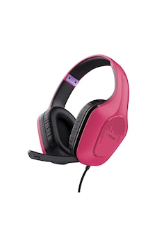 Trust Gaming Gxt 415p Zirox Hafif Oyun Kulaklığı, 50 Mm Sürücülü Pc İçin, , Ps4, Ps5, Anahtar, Mobil, 3,5 Mm Ses Jakı, 2 M Kablo, Kulak Üstü Mikrofonlu Kulaklık, Pembe Sku: Zeus8690010098658