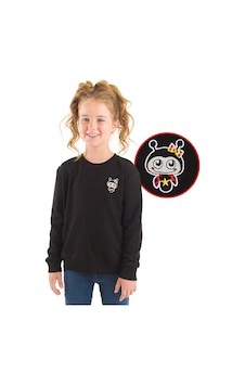 Denokids Uğurböceği Kız Çocuk Sweatshirt Antrasit