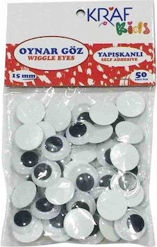 Oynar Göz Yapışkansız 15 MM 50'li KK60 Oynar Göz Yapışkansız 15 MM 50'li KK60