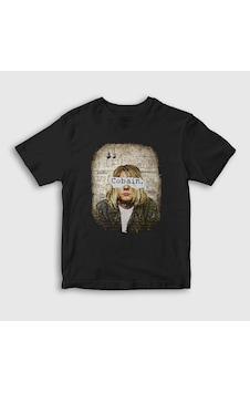 Presmono Unisex Çocuk Paper Nirvana Kurt Cobain T-shirt Siyah Presmono Unisex Çocuk Paper Nirvana Kurt Cobain T-shirt Siyah