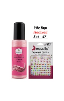 Vücut Losyonu Pembe Simli 125 Ml & Yüz Taşı Hediyeli-47 Vücut Losyonu Pembe Simli 125 Ml & Yüz Taşı Hediyeli-47