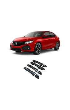 Northcity Honda Civic Fc5 2016-2021 Uyumlu Kapı Kolu Piyano Black - Premium Estetik Ve Korozyon Kalkanı