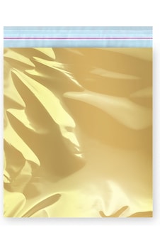 Bantlı Metalize Hediye Paketi Gold 17x25 Cm - 100 Adet Bantlı Metalize Hediye Paketi Gold 17x25 Cm - 100 Adet