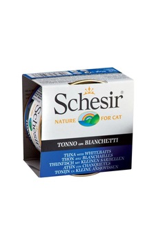 Schesir Ton ve Ringa Balıklı Jöleli Konserve Yetişkin Kedi Maması 85 G