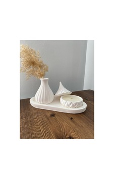 Vazo Minimalist Tasarım Düz Standlı Beyaz Vazo Ve Kapaklı Mum Seti El Yapımı Beyaz Vazo Minimalist Tasarım Düz Standlı Beyaz Vazo Ve Kapaklı Mum Seti El Yapımı Beyaz