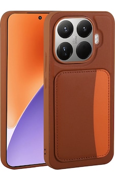 Xiaomi 15t Pro Kılıf Kartlıklı Zore X-kart Silikon Kapak Kahverengi