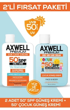 SPF 50+ 2li Fırsat Seti Leke Karşıtı Nemlendirici Yüksek Koruma Güneş Kremi 100 ML SPF 50+ 2li Fırsat Seti Leke Karşıtı Nemlendirici Yüksek Koruma Güneş Kremi 100 ML
