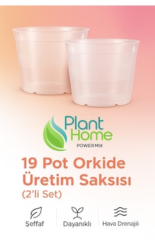 19 Pot Orkide Üretim Saksısı - Köklü Tropikal Bitkiler İçin Özel Üretim Saksısı