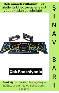 Şınavbarı Kaymaz Çok Fonksiyonlu Omuz Sırt Kol Kas Gelişimi Dayanıklılık Pratik Ev Tipi Şınav Barı Çok Renkli