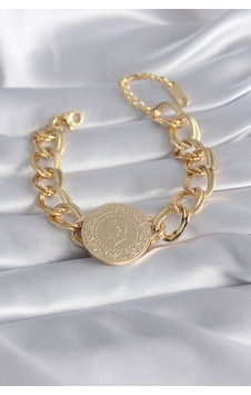 316l Çelik Gold Renk Tam Altın Model Samanyolu Kadın Bileklik 5886 Belirtilmemiş