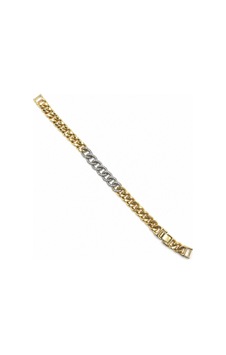 Balenbi Jewelry Kadın Taşlı Gold Kararmaz Çelik Gurmet Zincir Bileklik 1102 Altın