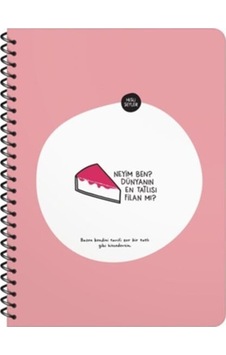 Pembe Çizgili Defter - Neyim Ben Dünyanın En Tatlısı Filan Mı 16.5x22.5 Pembe Çizgili Defter - Neyim Ben Dünyanın En Tatlısı Filan Mı 16.5x22.5