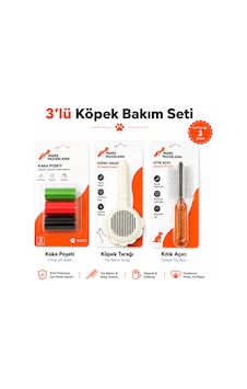 3 Lü Köpek Bakım Seti Kaka Poşeti 45 Adet + Köpek Tarağı + Kıtık Açıcı
