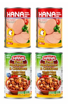 Tavuk Salam 380 Gr X 2 + Bakla Ve Nohut Konservesi 400 Gr X 2 Tavuk Salam 380 Gr X 2 + Bakla Ve Nohut Konservesi 400 Gr X 2