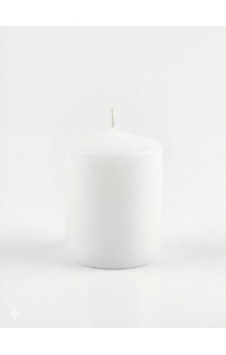 Beyaz Kütük Mum 7x7 Cm - 20 Saat Yanma Süresi 2.8 L