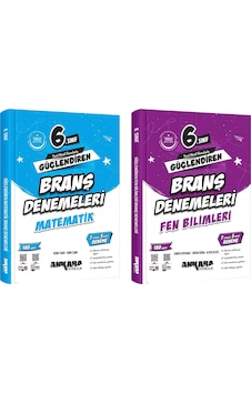 Ankara 2025 6. Sınıf Matematik + Fen Bilimleri Güçlendiren Branş Denemeleri Seti 2 Kitap Ankara 2025 6. Sınıf Matematik + Fen Bilimleri Güçlendiren Branş Denemeleri Seti 2 Kitap