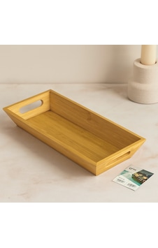 Bambu Sunum Tepsisi 16x35x4.5 Cm Çift Kulplu