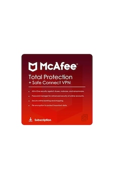 Mcafee Total Pro+safe Connect Vpn 10 Cihaz 1 Yıl Win/Mac/Apple Uyumlu iOS/Android Mcafee Total Pro+safe Connect Vpn 10 Cihaz 1 Yıl Win/Mac/Apple Uyumlu iOS/Android