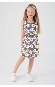 Rolypoly Florals Antrasit Kız Çocuk Elbise Çok Renkli Rolypoly Florals Antrasit Kız Çocuk Elbise Çok Renkli