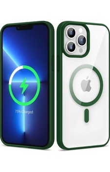 Apple Uyumlu iPhone 13 Pro Max Kılıf M-safe Wireless Şarj Özellikli Silikon Zore Ege Kapak Koyu Yeşil Apple Uyumlu iPhone 13 Pro Max Kılıf M-safe Wireless Şarj Özellikli Silikon Zore Ege Kapak Koyu Yeşil