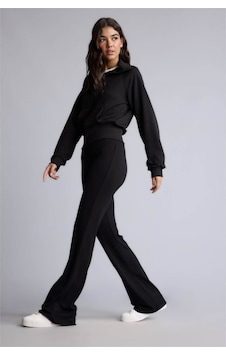 Defacto Flare Fit Ribana Siyah Kadın Pantolon E0628ax/bk81 Defacto Flare Fit Ribana Siyah Kadın Pantolon E0628ax/bk81