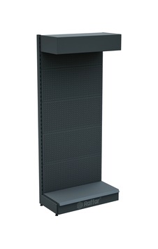 Şapkalı Ve Bazalı Delikli Hırdavat Rafı Antrasit, Tek Ünite W90 H220 D30/40 Cm Siyah Şapkalı Ve Bazalı Delikli Hırdavat Rafı Antrasit, Tek Ünite W90 H220 D30/40 Cm Siyah