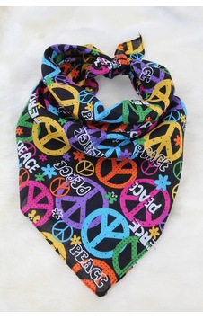 Shopiolog Pamuklu Peace Barış Desenli Bandana