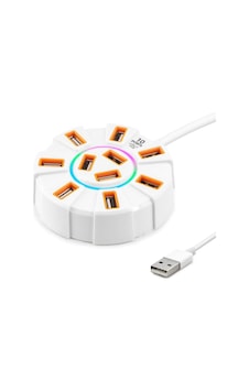 Usb Hub Rgb 10 Port 480 Mbps 1.2 M Beyaz Hdx7034 Usb Hub Rgb 10 Port 480 Mbps 1.2 M Beyaz Hdx7034