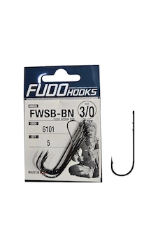 Fudo 6101 No:3/0 Fudo Worm Ssb Black Nikel Olta İğnesi 5 Adet Fudo 6101 No:3/0 Fudo Worm Ssb Black Nikel Olta İğnesi 5 Adet