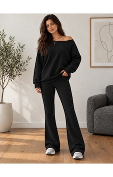 Unika Boutique Kadın Kayık Yaka İspanyol Paça İkili Takımı Çok Renkli Unika Boutique Kadın Kayık Yaka İspanyol Paça İkili Takımı Çok Renkli