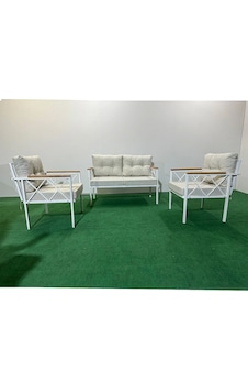 2+1+1 Beyaz Profil Balkon-bahçe-kafe- Çay Seti-koltuk Takımı-oturma Grubu-ofis Koltuğu Krem 2+1+1 Beyaz Profil Balkon-bahçe-kafe- Çay Seti-koltuk Takımı-oturma Grubu-ofis Koltuğu Krem