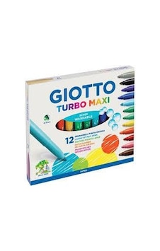 Giotto Turbo Maxi Super Washable Keçeli Kalem 12'li Giotto Turbo Maxi Super Washable Keçeli Kalem 12'li