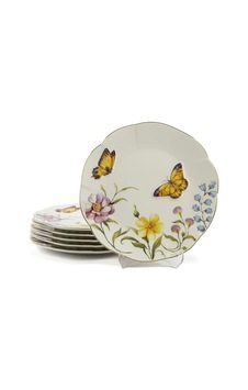 Mariposa 6lı Pasta Tabağı 21cm-7589 Çok Renkli