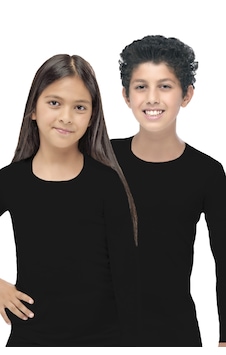 Malabadi 362 Unisex Çocuk Termal Uzun Kollu İçlik Fanila Siyah