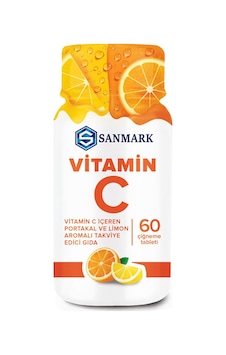 Sanmark Vitamin C Çiğneme Tableti 60'lı