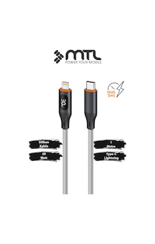 30w Lcd Ekranlı Type-c To Lightning Silikon Hızlı Şarj Ve Data Kablosu 1 Metre Mt2213 30w Lcd Ekranlı Type-c To Lightning Silikon Hızlı Şarj Ve Data Kablosu 1 Metre Mt2213