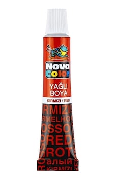 Nova Color Yağlı Boya 12 Adet Tüp Kırmızı Çok Renkli