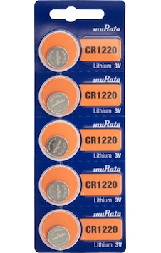 Murata CR1220 3V Lityum Düğme Pil 5'li Murata CR1220 3V Lityum Düğme Pil 5'li