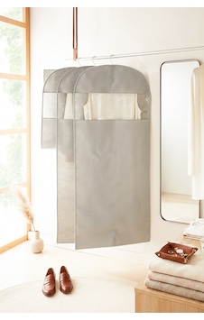 Ocean Home Textile 3'lü Gri Balıksırtı Elbise Kılıfı Set 60 X 135 Cm Ocean Home Textile 3'lü Gri Balıksırtı Elbise Kılıfı Set 60 X 135 Cm