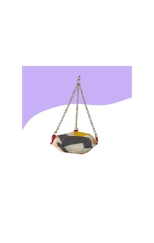 Muhabbet Kuşu Hamak Salıncak 10cm Beyaz-gri-sarı Muhabbet Kuşu Hamak Salıncak 10cm Beyaz-gri-sarı