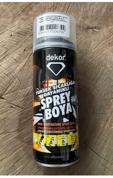 Dekor 600 Derece Isıya Dayanıklı Boya Eksoz Ve Soba Boyası Mat Siyah