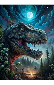 Korkunç Dinozor Hediyelik Ahşap Tablo 35cm X50cm Korkunç Dinozor Hediyelik Ahşap Tablo 35cm X50cm