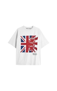 Kalic Studio The Beatles Ünisex Oversize T-shirt Beyaz Kalic Studio The Beatles Ünisex Oversize T-shirt Beyaz