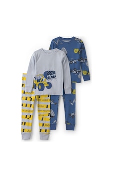 Carter's Erkek Bebek 4'lü Baskılı Pijama Takımı Mavi 1w130110