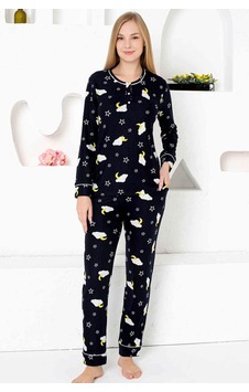 Alimer Kadın Lacivert Süper Soft Süet Likralı Kışlık Pijama Takım Lacivert Alimer Kadın Lacivert Süper Soft Süet Likralı Kışlık Pijama Takım Lacivert